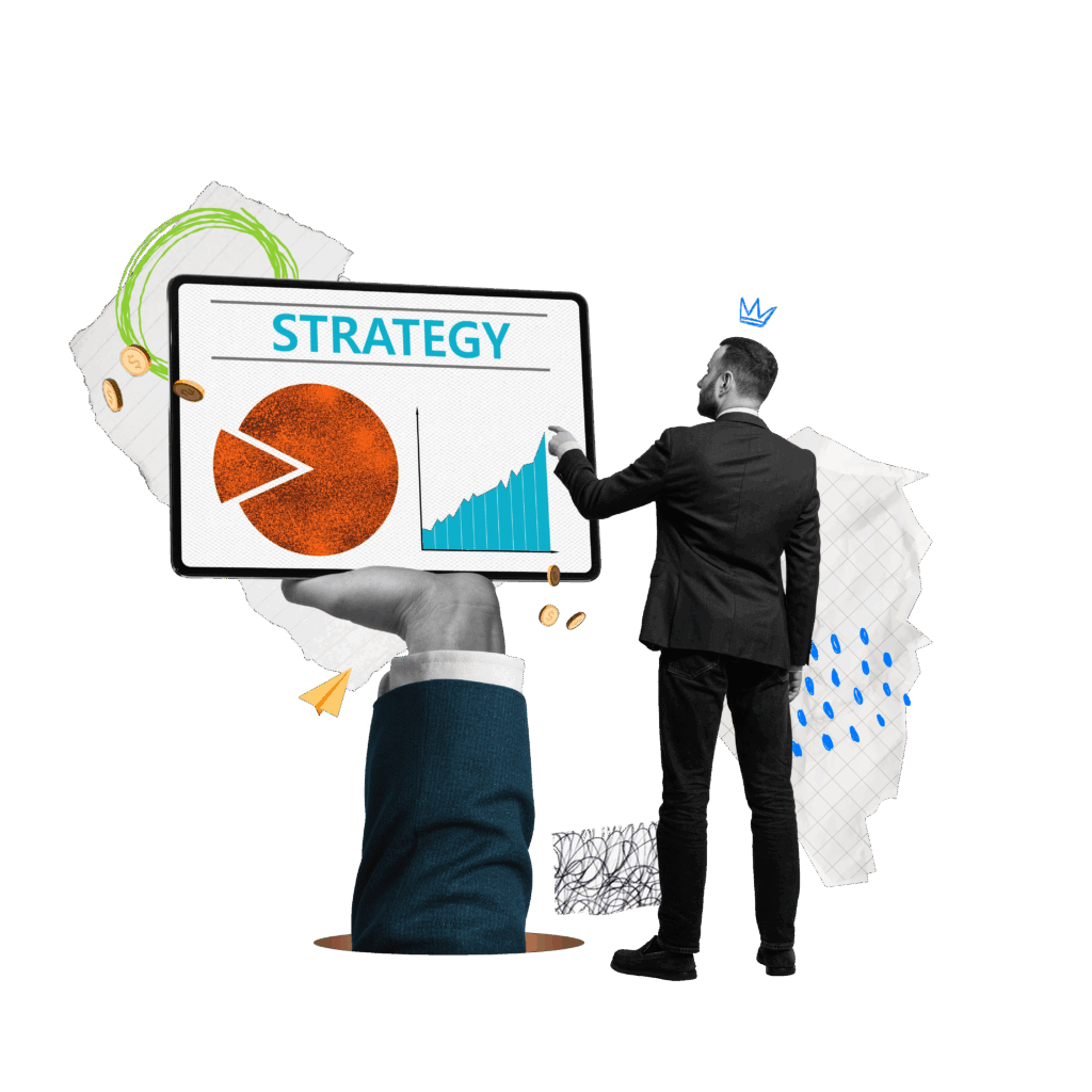 Berater tippt auf digitales Whiteboard